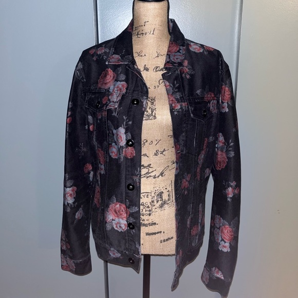 Floral Denim Jacket - Picture 1 of 3